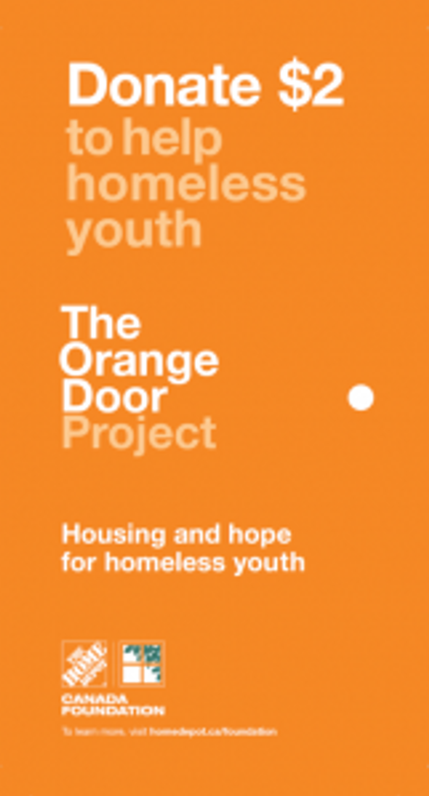How The Home Depot Canada Foundation is helping put an end to youth homelessness with “Paper Doors”